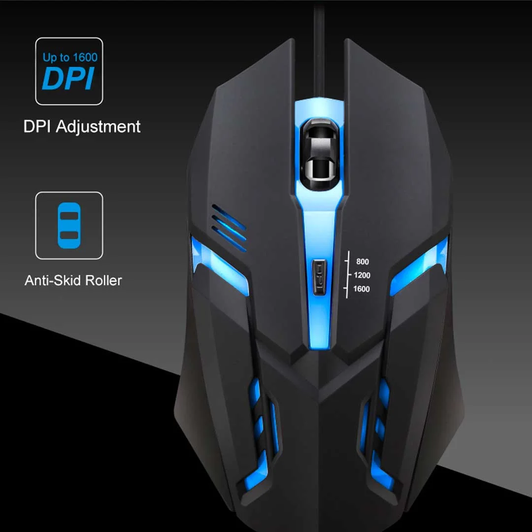 Ergonomic Wired Optical Mouse