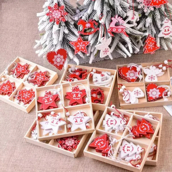 Wooden Christmas Pendants Box
