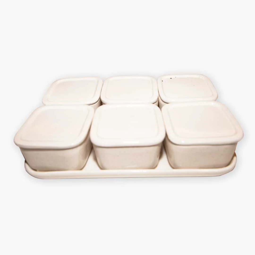 Snack Ceramic Jar Tray