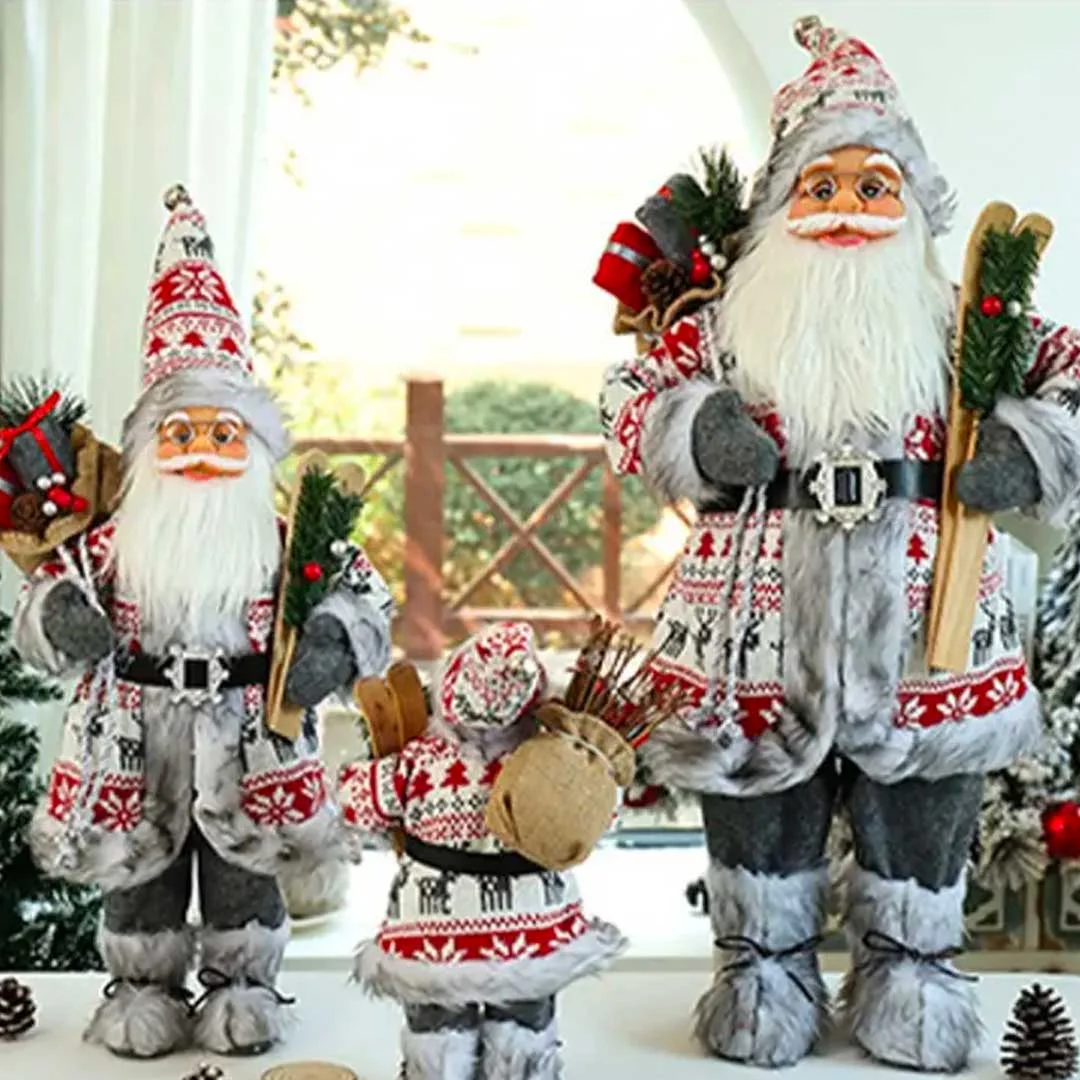 Santa White Figurines