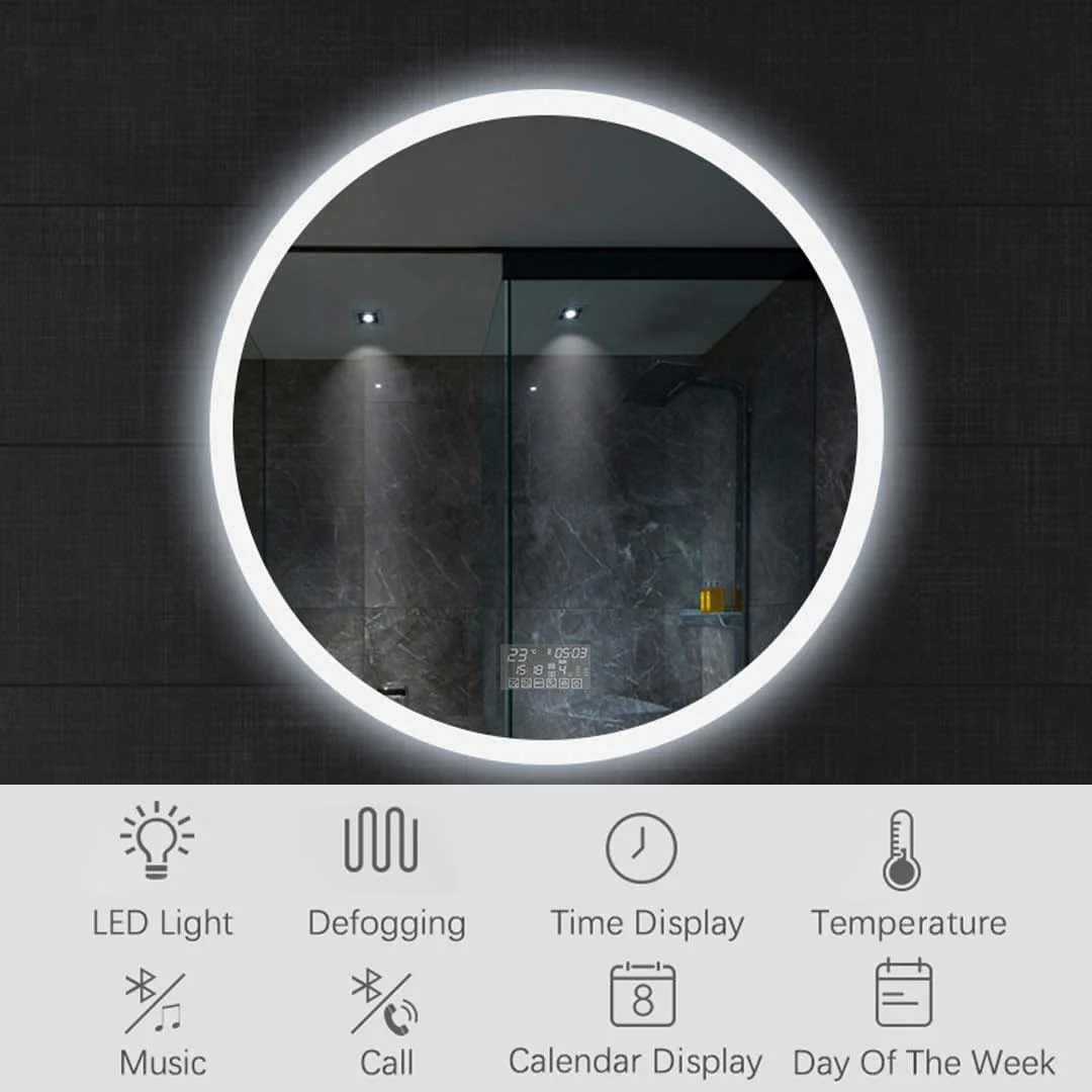 Round Smart Bathroom Mirror