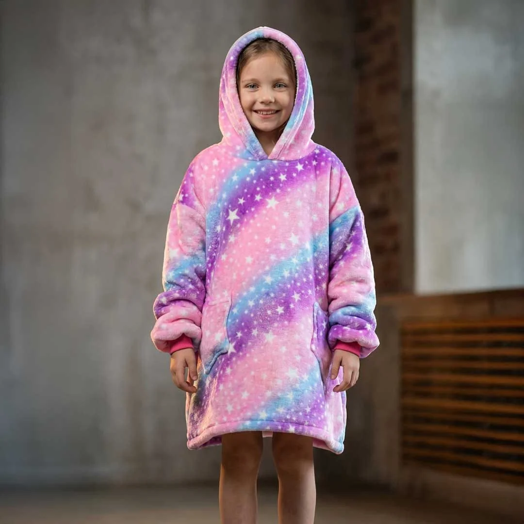 Pink Purple Arctic Hoodie Junior