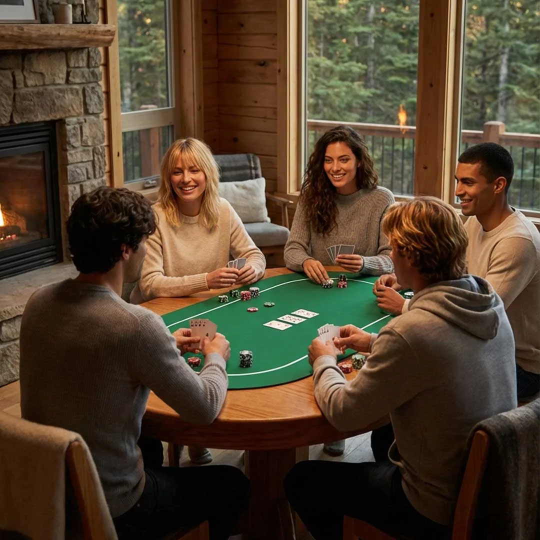Oval Poker Table Rubber Mat