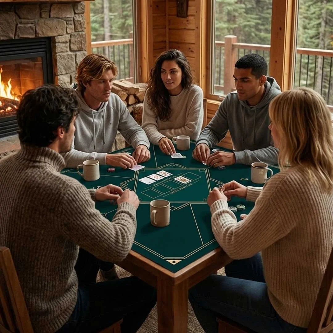 Square Poker Table Rubber Mat