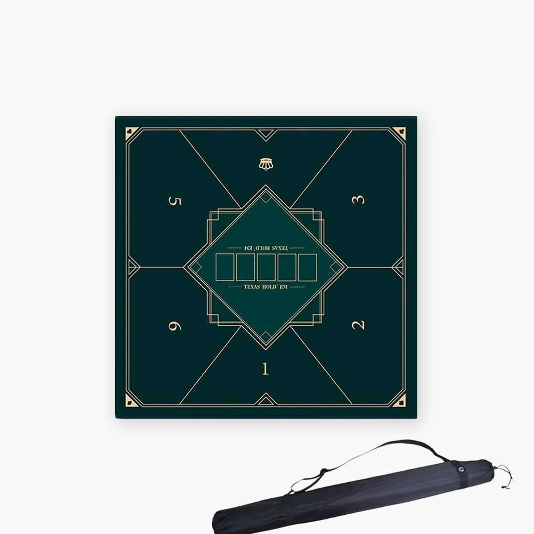 Square Poker Table Rubber Mat