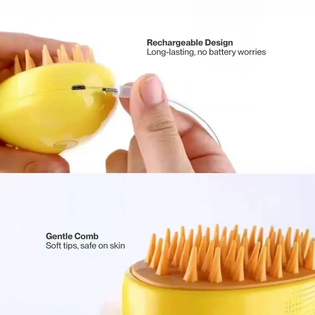 Pet Spray Massage Steam Brush
