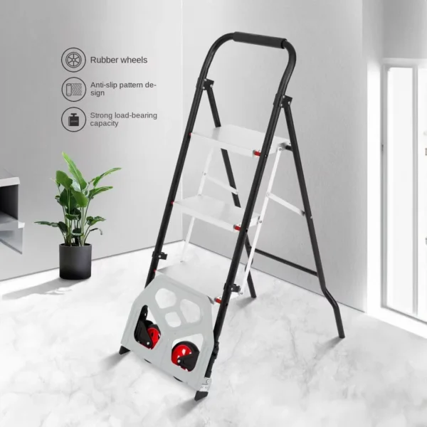 ThreeStepLadderwithTrolley01 Three Step Ladder Trolley